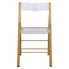 LeisureMod Menno Series Folding Chair with Stainless Steel Frame, Set of 2 - 3 of 4