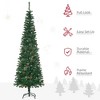 6.5 Foot Pencil Artificial Christmas Tree, Slim Pine Needles Xmas Tree with Realistic Branches, Pine Cones, Metal Base - 4 of 4