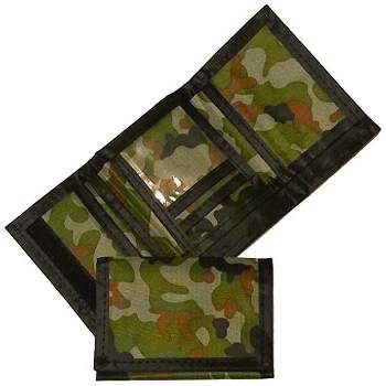 Fun Express Army Camouflage Wallet Nylon Velcro Trifold Kids Wallets for Boys Camo Hunting (1)