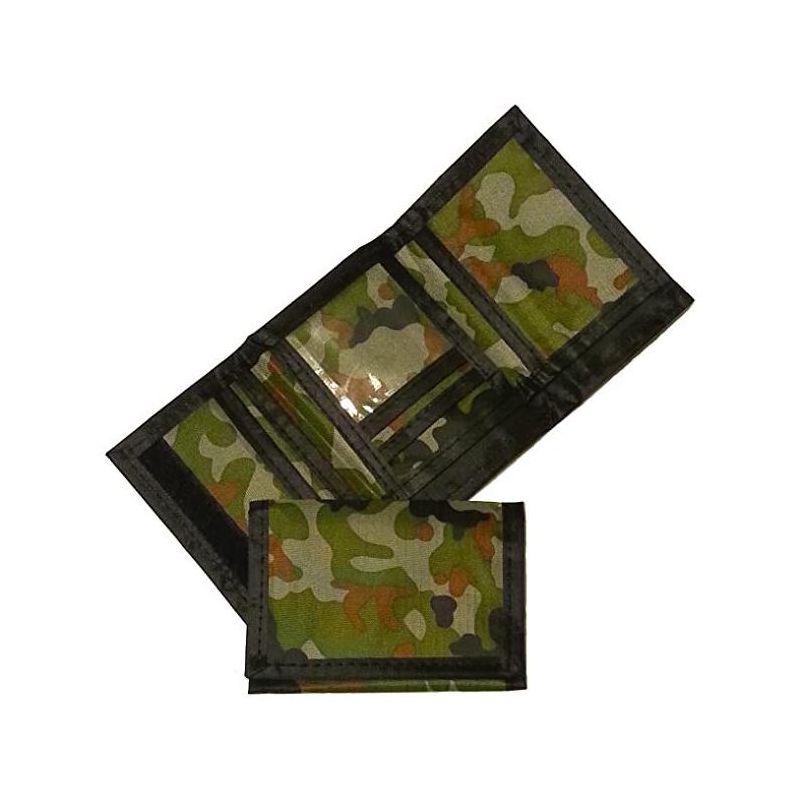 Fun Express Army Camouflage Wallet Nylon Velcro Trifold Kids Wallets for Boys Camo Hunting (1), 1 of 5