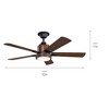 Kichler Lighting Colerne 1 - Light Ceiling Fan in  Black - 2 of 4