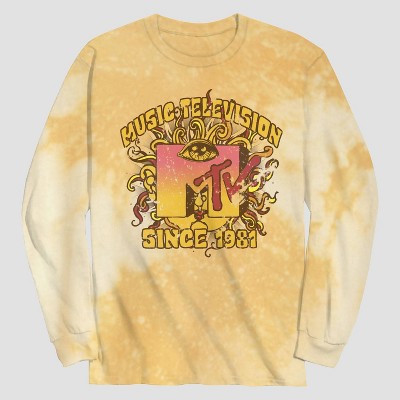 Men's MTV Long Sleeve Graphic T-Shirt - Lemon Yellow