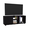 Vynxaria Modern TV Stand, 1 Door, 4 Shelves, 55" TV Capacity, Sleek White Finish - 2 of 4
