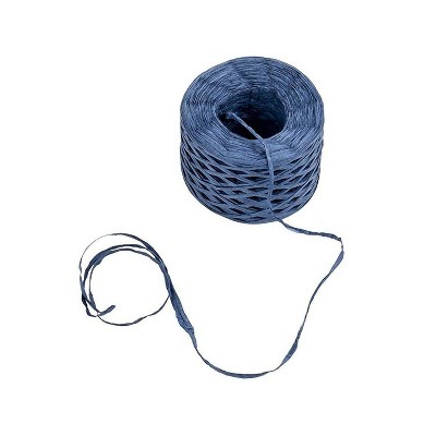 Juvale Blue Raffia Paper Ribbon, Natural Twine String for Arts and Crafts, Packing (200 Yards, 0.24 in)
