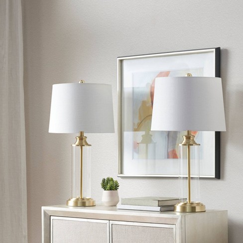 Tapered Fillable Table Lamp With Usb Clear - Threshold™ : Target