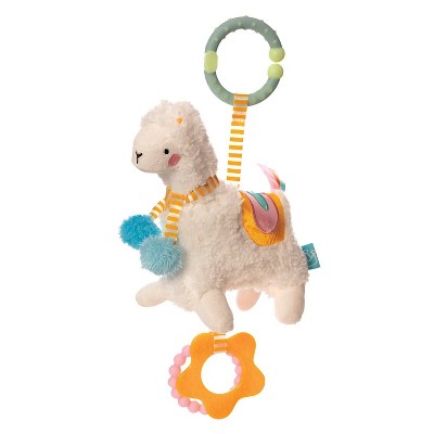 White Llama Clip-on Baby Travel and Teething Toy