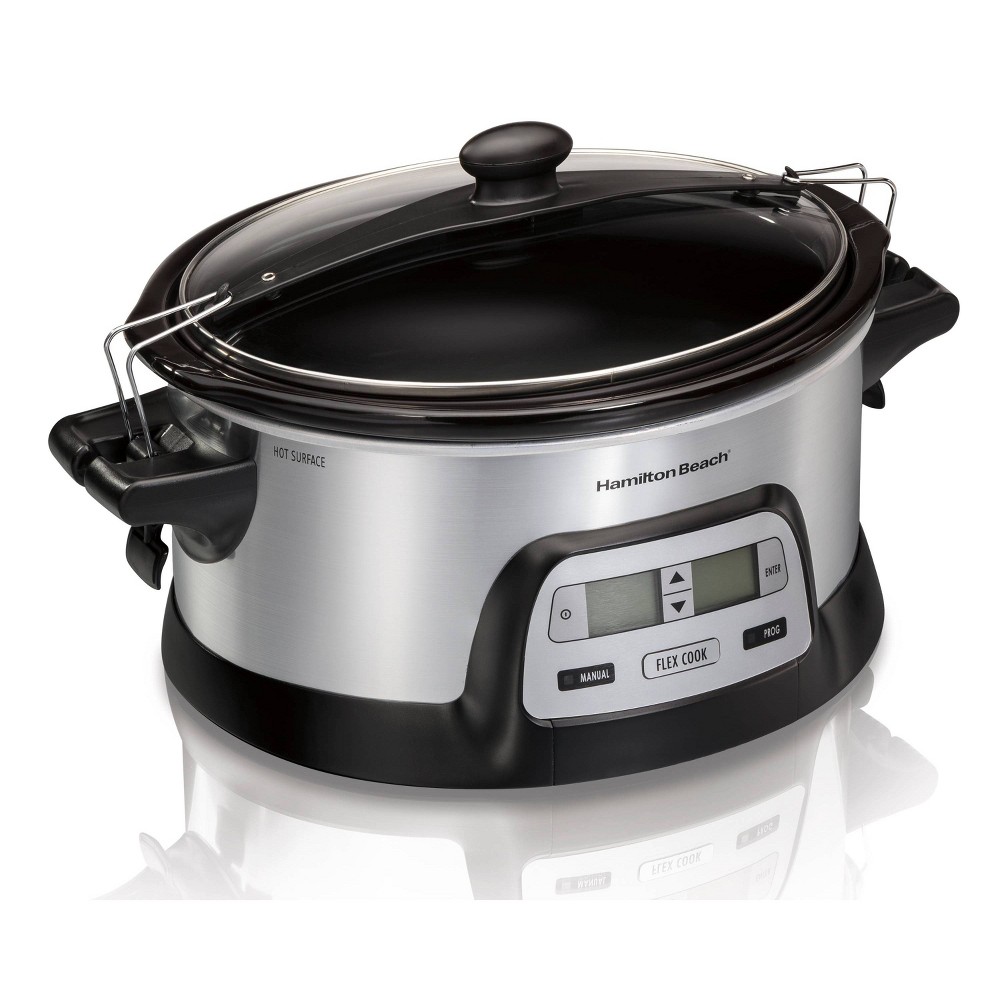 UPC 040094338610 product image for Hamilton Beach 6qt Flex Slow Cooker - Silver | upcitemdb.com