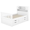 PAGED Twin Size Platform Bed Modern Wooden Bed Frame with Storage Bookcases, 4 Drawers and Footboard for Bedroom, Easy Assembly - 3 of 4