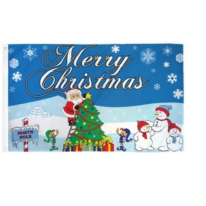 Maison 3'x5' Ft Merry Christmas North Pole Flag Perfect For Outdoor & Indoor Use - 1 of 3
