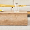 FONTOI Rectangle Coffee Table, Side Table with Wood Texture Pattern for Living Room Bedroom Office, Brown, 23.6"*12"*39.3" - 4 of 4