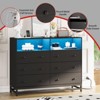 6 Drawer Dresser with LED Lights & Charging Station, Large Capacity Modern Wood Cabinet, RGB Chest of Drawers for Bedroom, Closet, Living Room - 2 of 4