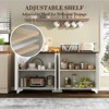 61 in. Wood Modern Fluted Kitchen Storage Cabinet, 4-Door Sideboard with Adjustable Shelves for Dining Room, Living Room - 4 of 4
