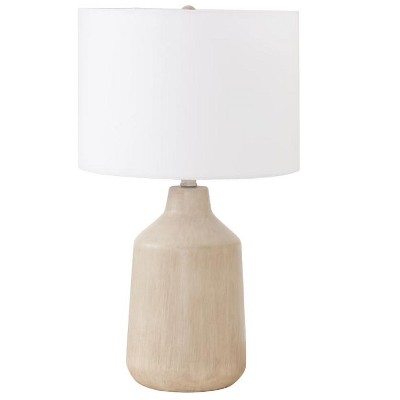 Monarch Specialties Lighting 24inchH Table Lamp Beige Concrete Ivory / Cream Shade Contemporary