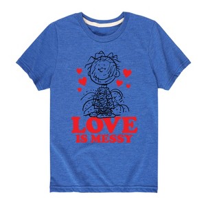 Boys' - Peanuts - Pigpen Love Is Messy Short Sleeve Graphic T-Shirt - 1 of 4