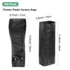 Unique Bargains Thicken Plastic Gardening Seed Plant Bags Nursery Growing Bags Black 100 Pcs - 3 of 4