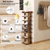 Tree City - Slim 7-Tier 45'' Vertical Wooden Shoe Rack for Entryway, Closet & Small Spaces ¨C Holds 7¨C10 Pairs - 3 of 4