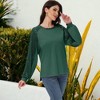 Anna-Kaci Women's Casual Sequin Ballon Long Sleeve Blouse Loose Round Neck Matching Top Party - 3 of 4