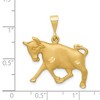 Black Bow Jewelry 14k Yellow Gold Large Taurus the Bull Zodiac Pendant - 4 of 4