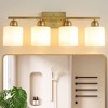 DAKAFUL Bathroom Vanity Light, 4/5/6/8/10-Light Vanity Fixture with Frosted Glass Shades,Reversible Wall Light Over Mirror, for Bathroom/Bedroom - 2 of 4