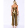 INSPIRE CHIC Women's Summer Outfits Wide Leg Pants Cropped Tube Tops Casual Sets 2 Pcs - 3 of 4