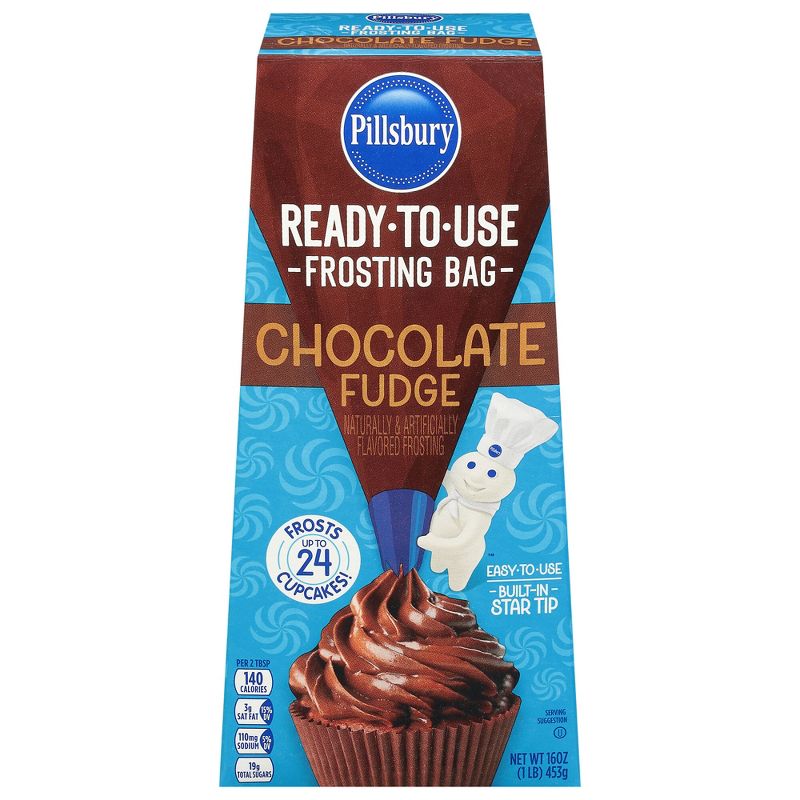 Pillsbury Chocolate Fudge Flavored Ready-to-Use Frosting Bag - 16oz, 1 of 8