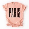 Paris France Distressed - Womens Garment Dyed Tee - 2 of 3