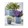 TAG Dottie Planter Reactive Glazed Stoneware Blue 4.25L x 4.25W x 4.5H inches, Holds Up to 3 inch Drop in Pot - 3 of 3