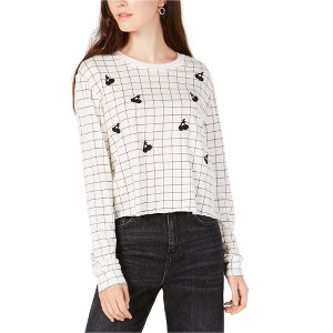 Carbon Copy Womens Cherries Embellished T-Shirt, White, X-Small - 1 of 1