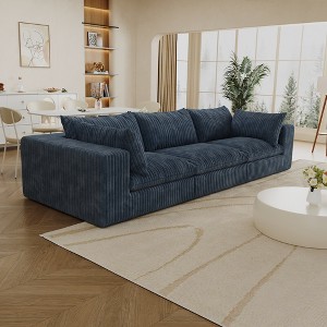 Whisen Cloud Sofa, Corduroy Fabric, Deep Seat Couche - 1 of 4