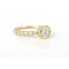 Jewelry Avalanche 14K Gold Bezel Round CZ Nose Hoop Ring, 20G, 8mm, Half-eternity - 2 of 4