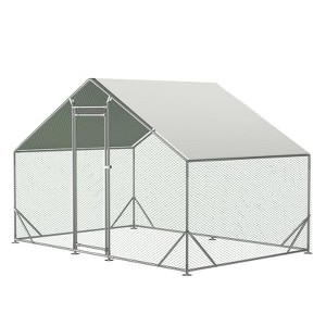GustoWave Large Metal Chicken Run for Yard Chicken Cage, Outdoor Walk-in Chicken House, Heavy Duty Poultry Cage with Waterproof Cover - 1 of 4