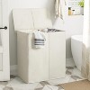 154L Double Laundry Hamper with Lid and Removable Laundry Bags, Large Dirty Clothes Hamper 2 section Collapsible Laundry Basket - 2 of 4