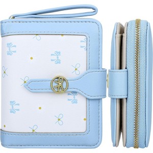 FATMOON Cute Small Women’s Wallet with Bow Design & Zippered Pocket & ID Window - Compact PU Leather Card Holder for Daily Use & Travel - 1 of 4
