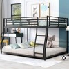 PAGED Twin XL over Queen Bunk Bed Modern Simple Metal Bed Frame with Guardrail and Inclined Ladder for Bedroom - 2 of 4