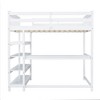YOOCOZZ Full Size Loft Bed with Built-in Desk and 4-Tier Shelves - 4 of 4