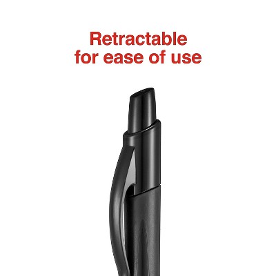 Staples Sonix Retractable Gelink Pens Medium Point Black Dozen (13561