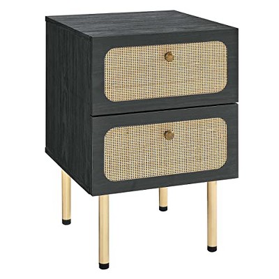 Modway Chaucer, 2-Drawer Nightstand, Black