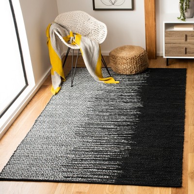 Handmade Light Grey and Black Cowhide Area Rug, 6' x 9'