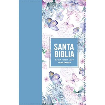 Biblia Rvr 1960 Letra Grande Tamaño Manual Símil Piel Azul Acero Claro(bible Rvr 1960 Large Print Handsize Leatherlike Butterfly Light Steel Blue