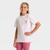 Girls' Bambi Short Sleeve Oversized Graphic T-Shirt - Ivory - 2 of 4