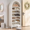 SinCiDo Arched Bookshelf, Modern Farmhouse Bookshelf Storage Cabinet w/Adjustable Shelves, Wood Bookshelf w/Open Display Shelf for Home Office - 4 of 4