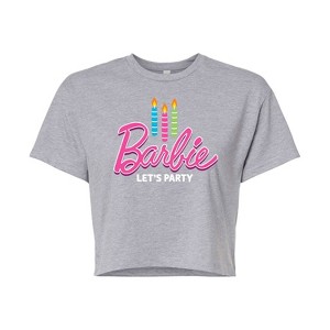 Women's - Barbie - Let's Party Cropped Graphic T-Shirt - 1 of 4
