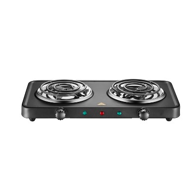 Costway 1800w Double Hot Plate Electric Countertop Burner Stainless Steel 5  Power Levels : Target