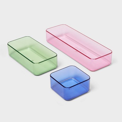 3pk Drawer or Desktop Trays Blue/Pink/Green - Spritz™