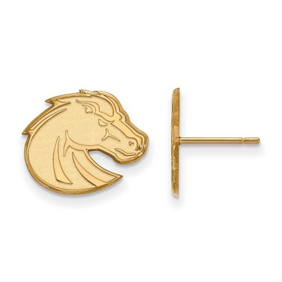 Black Bow Jewelry 14k Yellow Gold Boise State Broncos NCAA Post Earrings