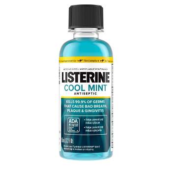 Listerine Antiseptic Mouthwash, Cool Mint, Trial Size, 3.2oz