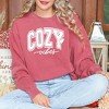 Simply Sage Market Women's Garment Dyed Graphic Sweatshirt Cozy Vibes Bold - 2 of 2
