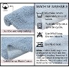 Double Ruffle Bathroom Rugs Set, Washable Rug, Soft Cotton Extra Soft and Absorbent bath Rug, Kitchen Mat, Bath Mat Set,Non-Slip, 3 Pcs Set, Blue - 4 of 4