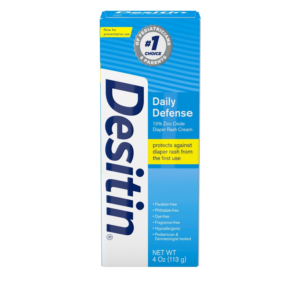 Desitin Daily Defense 13% Zinc Oxide Diaper Rash Cream 4 oz. product package