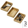 iDesign Acacia Wood Kitchen Drawer Organizer - Set of 3 - Natural - 2 of 4